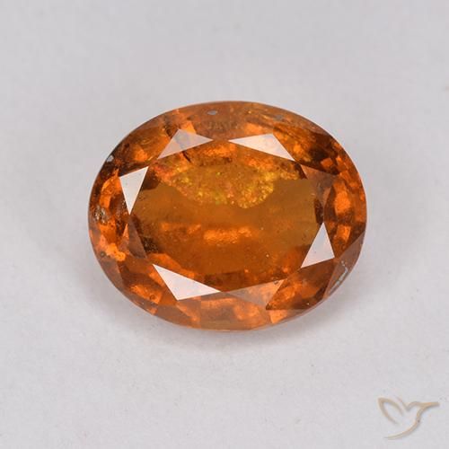 1.98ct Natural Naranja oscuro medio Granate Hessonita, Ovalada, VS-SI