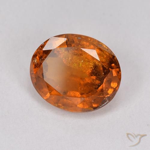 granate hessonita Naranja oscuro medio natural de 1.98 ct, Ovalada, VS-SI