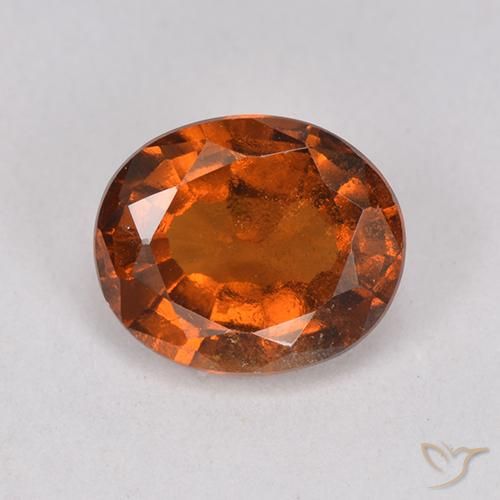 1.80ct Natural Naranja rojizo Granate Hessonita, Ovalada, VS-SI