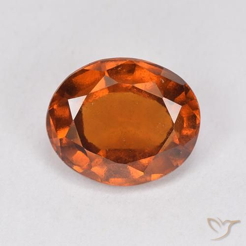 2.46ct Natural Ámbar naranja Granate Hessonita, Ovalada, VS-SI