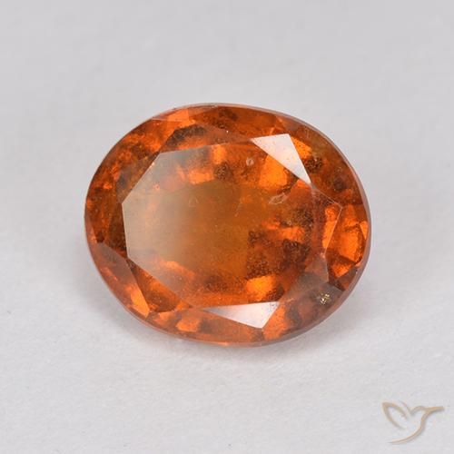 granate hessonita Ámbar naranja natural de 2.64 ct, Ovalada, VS-SI