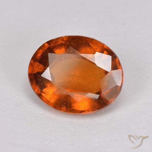 granate hessonita Naranja rojizo natural de 2.72 ct, Ovalada, VS-SI
