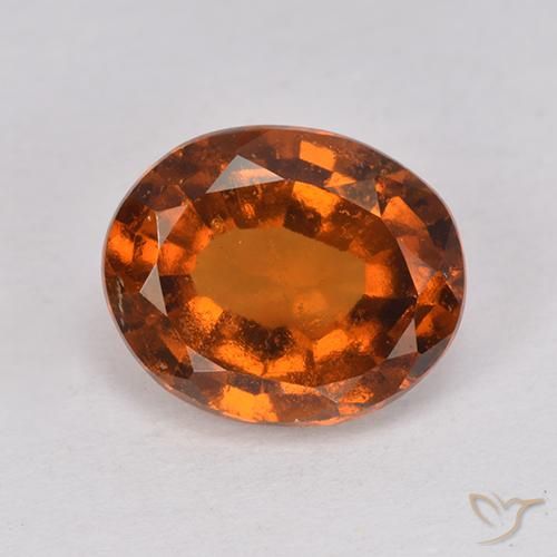 2.56ct Natural Ámbar naranja Granate Hessonita, Ovalada, VS-SI