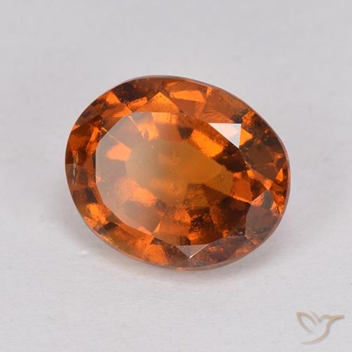 granate hessonita Ámbar naranja natural de 2.56 ct, Ovalada, VS-SI