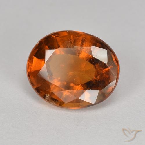 granate hessonita Naranja fuego natural de 1.76 ct, Ovalada, VS