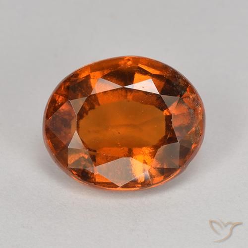 2.07ct Natural Naranja rojizo Granate Hessonita, Ovalada, VS