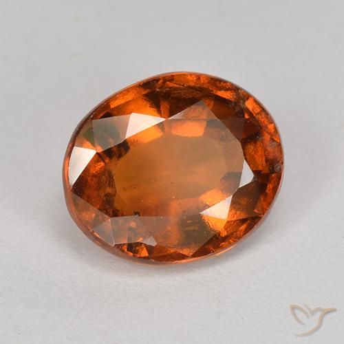 granate hessonita Naranja rojizo natural de 2.07 ct, Ovalada, VS