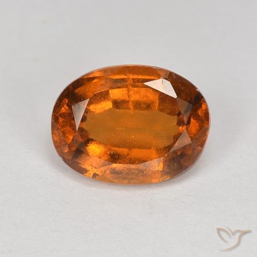 2.01ct Natural Naranja oscuro Granate Hessonita, Ovalada, VS