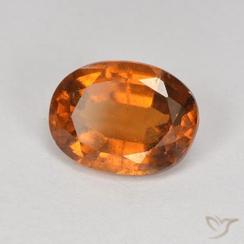 granate hessonita Naranja oscuro natural de 2.01 ct, Ovalada, VS