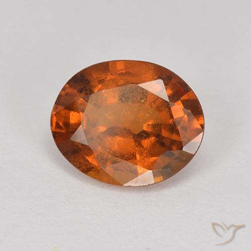 granate hessonita Naranja oscuro natural de 1.80 ct, Ovalada, VS-SI