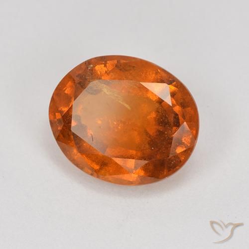 granate hessonita Naranja oscuro natural de 2.18 ct, Ovalada, VS-SI