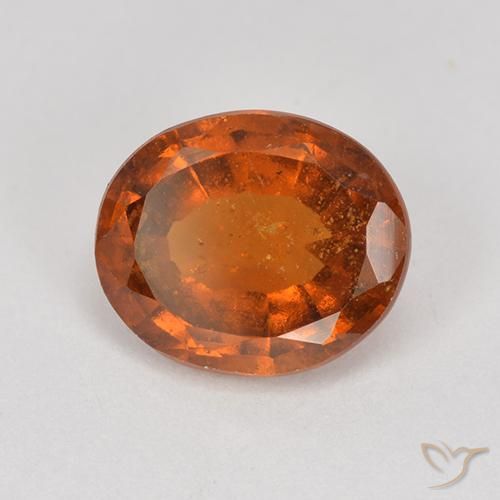 granate hessonita Naranja rojizo natural de 1.90 ct, Ovalada, VS-SI