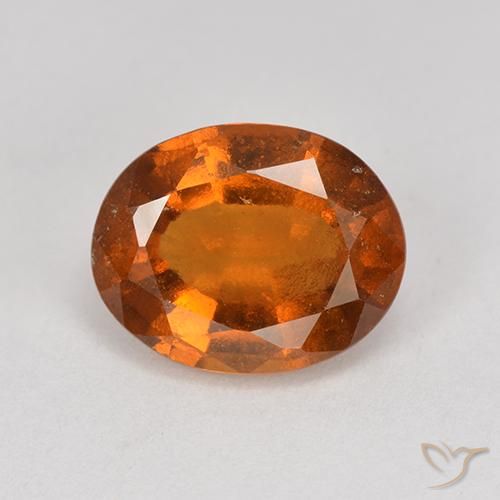 2.28ct Natural Naranja oscuro Granate Hessonita, Ovalada, VS