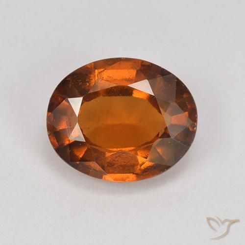 1.88ct Natural Naranja rojizo Granate Hessonita, Ovalada, VS