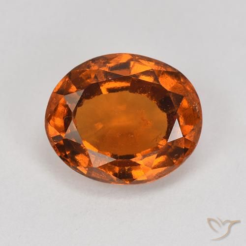 1.87ct Natural Naranja oscuro Granate Hessonita, Ovalada, VS