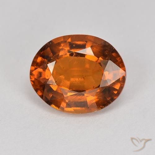 2.23ct Natural Naranja oscuro Granate Hessonita, Ovalada, VS-SI