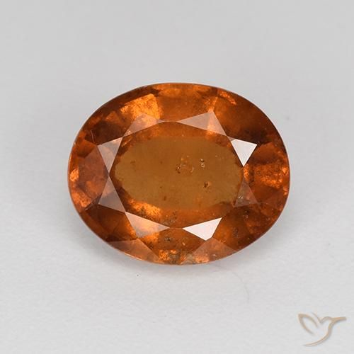 2.01ct Natural Naranja rojizo Granate Hessonita, Ovalada, VS-SI