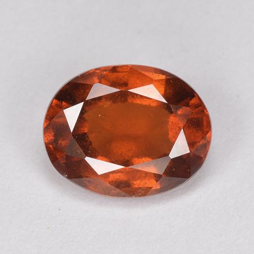 granate hessonita Naranja oscuro medio natural de 2.24 ct, Corte Óvalo, VS-SI