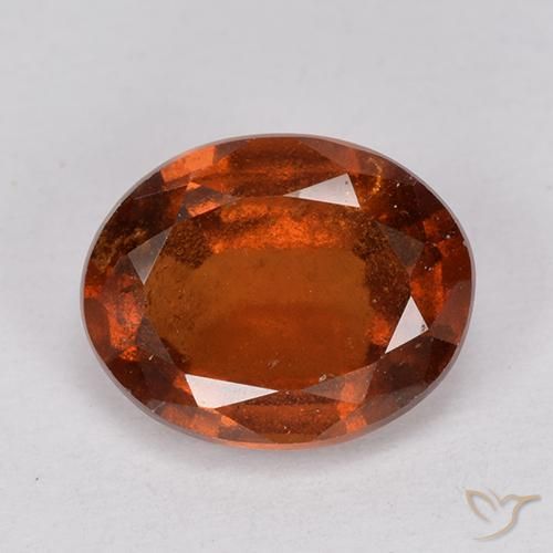 2.55ct Natural Naranja fuego Granate Hessonita, Ovalada, VS-SI