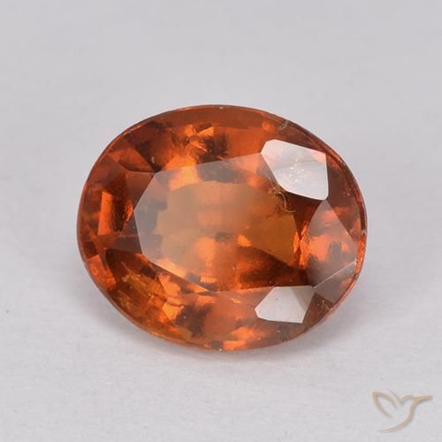 granate hessonita Naranja oscuro natural de 2.26 ct, Ovalada, VS