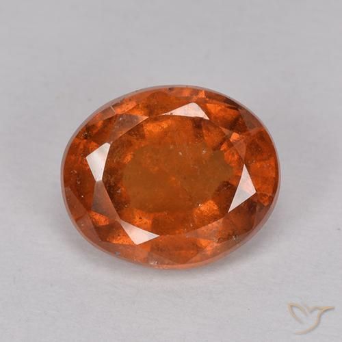 2.17ct Natural Ámbar naranja Granate Hessonita, Ovalada, VS-SI