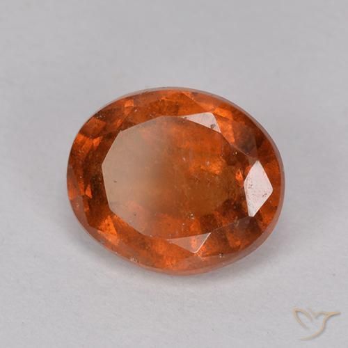 granate hessonita Ámbar naranja natural de 2.17 ct, Ovalada, VS-SI