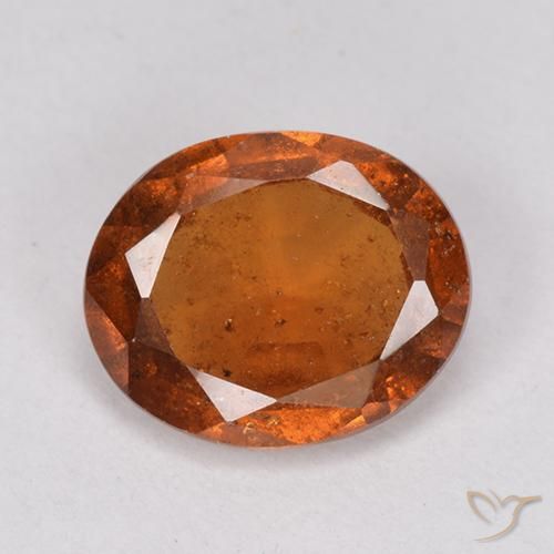 2.15ct Natural Naranja oscuro medio Granate Hessonita, Ovalada, VS-SI