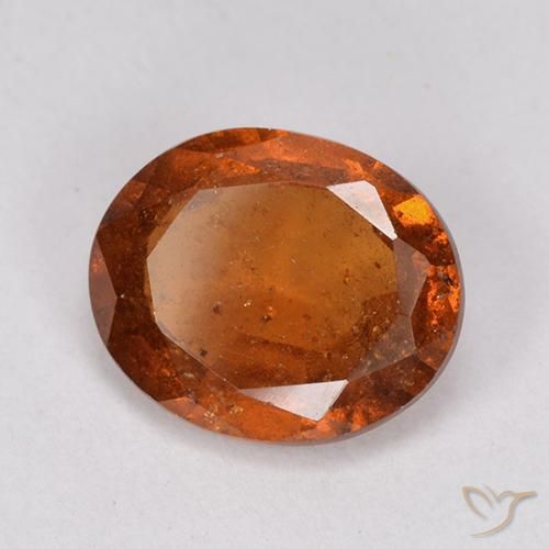granate hessonita Naranja oscuro medio natural de 2.15 ct, Ovalada, VS-SI