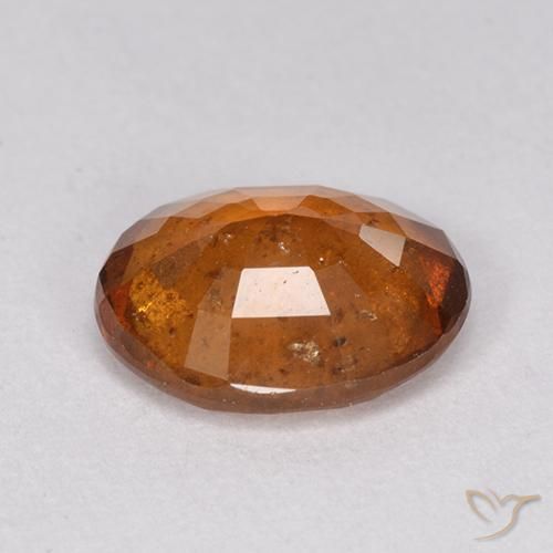 granate hessonita Naranja oscuro medio natural de 2.15 ct, Ovalada, VS-SI