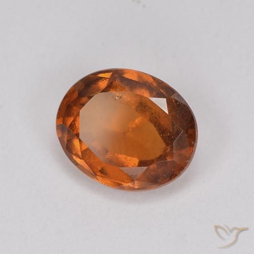 granate hessonita Naranja oscuro natural de 2.00 ct, Ovalada, VS-SI