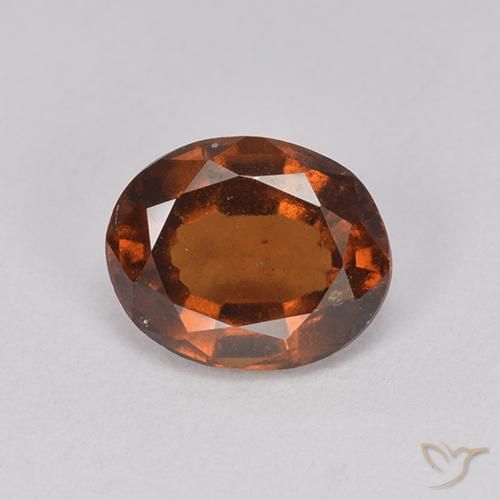 2.14ct Natural Naranja oscuro medio Granate Hessonita, Ovalada, VS