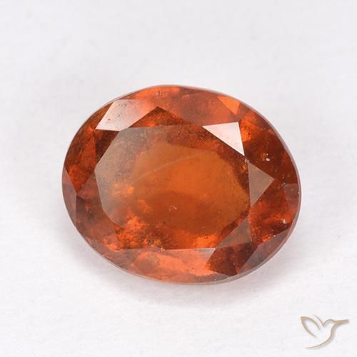 granate hessonita Naranja medio natural de 2.12 ct, Ovalada, VS-SI