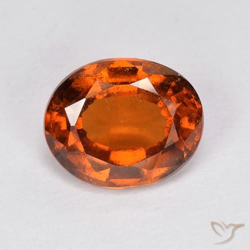 2.06ct Natural Naranja oscuro Granate Hessonita, Ovalada, VS-SI
