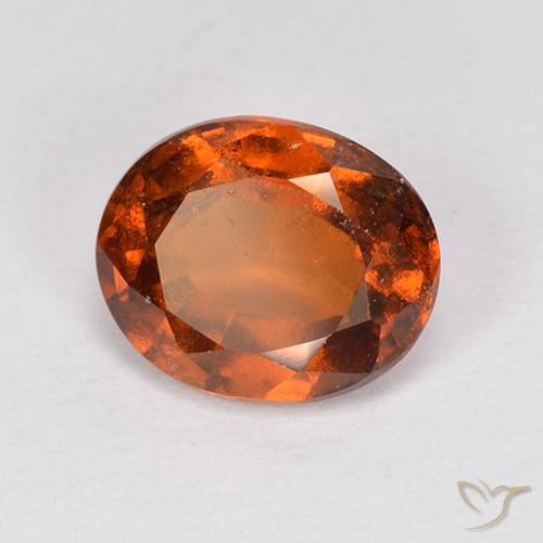 granate hessonita Naranja oscuro natural de 2.06 ct, Ovalada, VS-SI