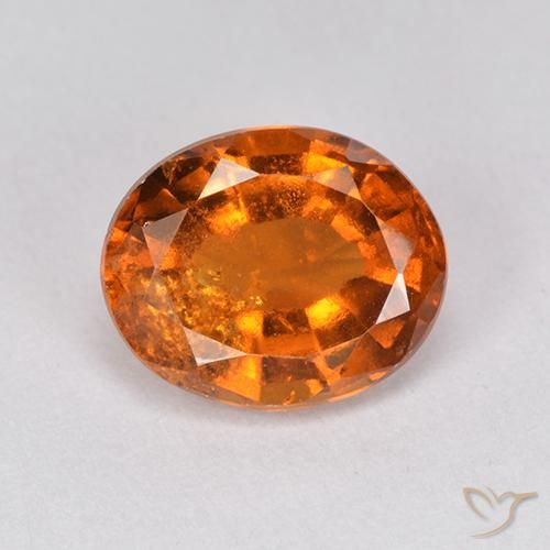 2.40ct Natural Naranja oscuro medio Granate Hessonita, Ovalada, VS-SI