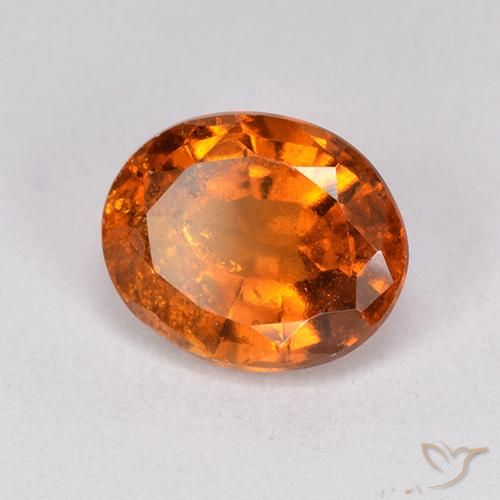 granate hessonita Naranja oscuro medio natural de 2.40 ct, Ovalada, VS-SI