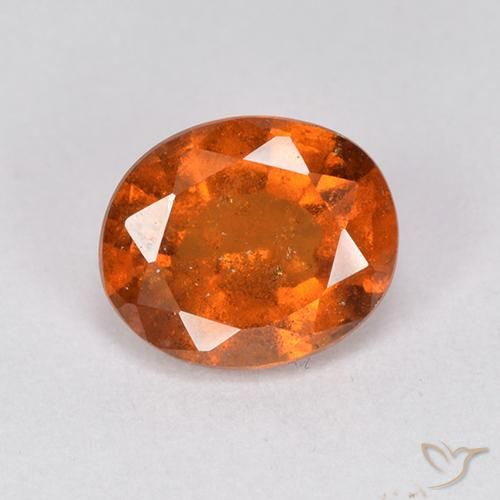 1.91ct Natural Naranja oscuro Granate Hessonita, Ovalada, VS-SI