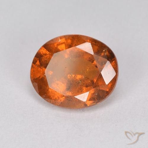 granate hessonita Naranja oscuro natural de 1.91 ct, Ovalada, VS-SI