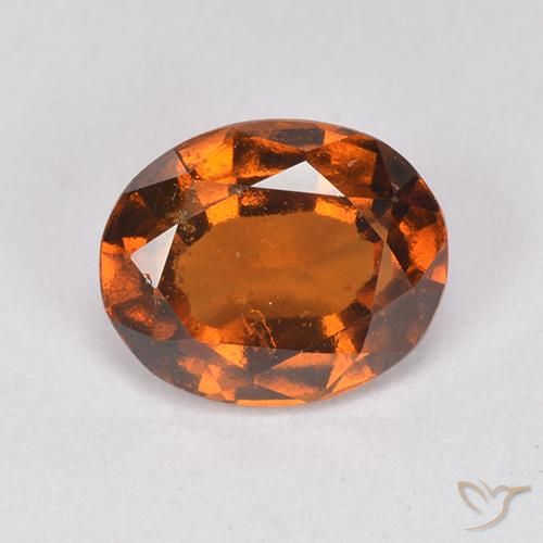 2.13ct Natural Naranja oscuro medio Granate Hessonita, Ovalada, VS-SI
