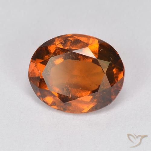 granate hessonita Naranja oscuro medio natural de 2.13 ct, Ovalada, VS-SI