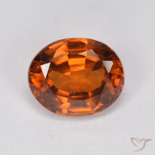 2.08ct Natural Naranja oscuro granate hessonita, Ovalada, VS