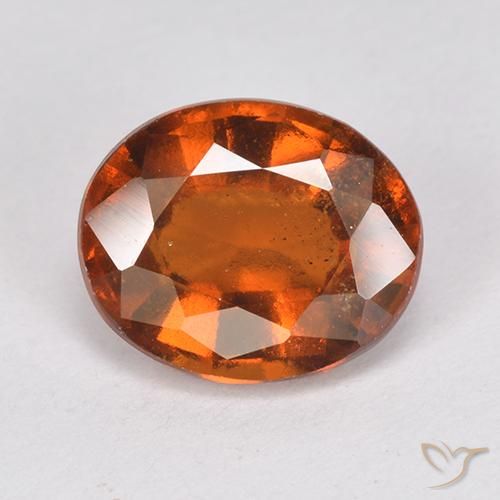 2.74ct Natural Naranja oscuro Granate Hessonita, Ovalada, VS-SI