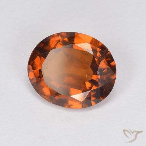 granate hessonita Naranja rojizo natural de 1.90 ct, Ovalada, VS