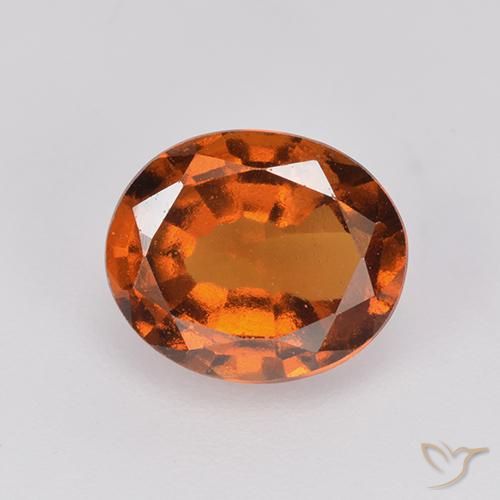 2.13ct Natural Naranja oscuro Granate Hessonita, Ovalada, VS-SI