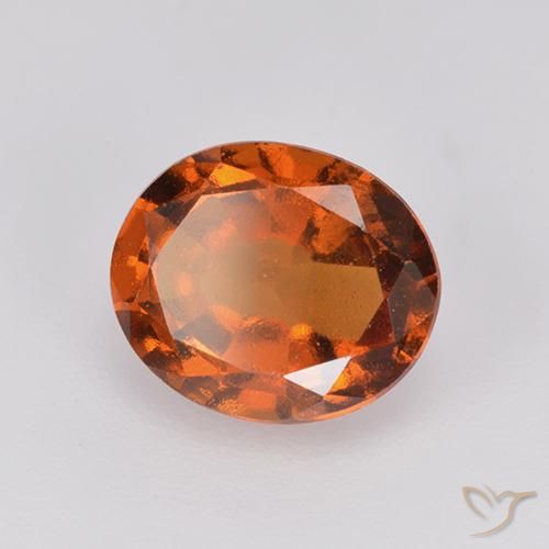 granate hessonita Naranja oscuro natural de 2.13 ct, Ovalada, VS-SI