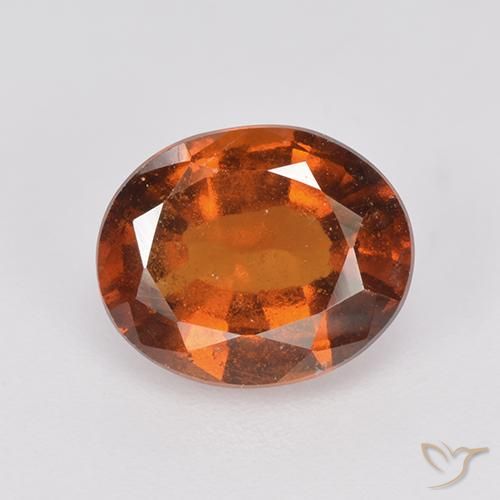 2.38ct Natural Naranja rojizo Granate Hessonita, Ovalada, VS-SI