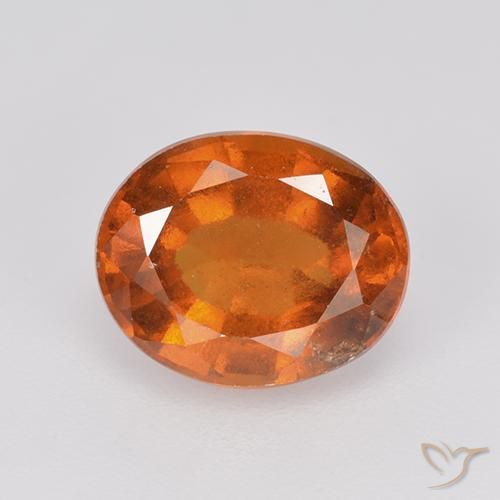 2.41ct Natural Naranja oscuro medio granate hessonita, Ovalada, VS-SI