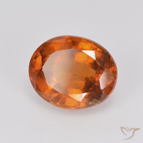 granate hessonita Naranja oscuro medio natural de 2.41 ct, Ovalada, VS-SI