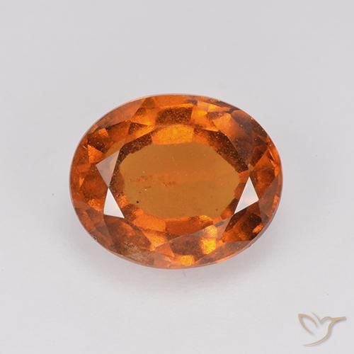 2.11ct Natural Naranja oscuro Granate Hessonita, Ovalada, VS-SI