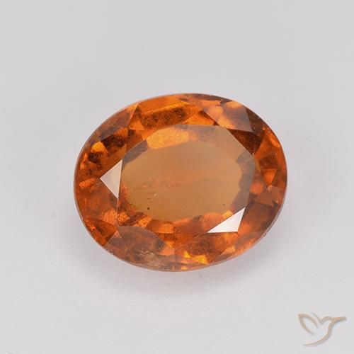 granate hessonita Naranja oscuro natural de 2.11 ct, Ovalada, VS-SI